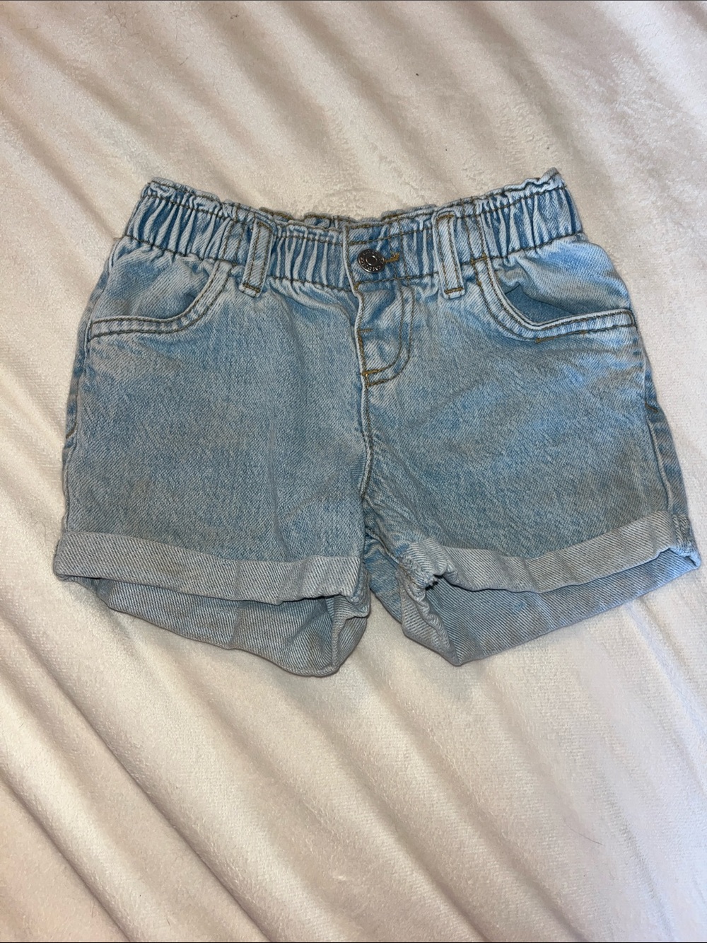 Cat and Jack Light Blue toddler girl paper bag shorts